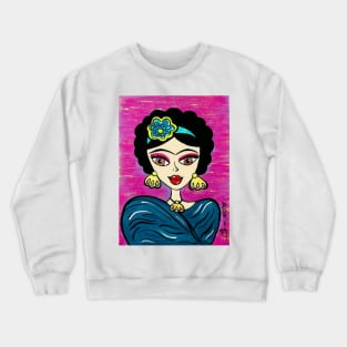 Frida_baby azul profundo Crewneck Sweatshirt